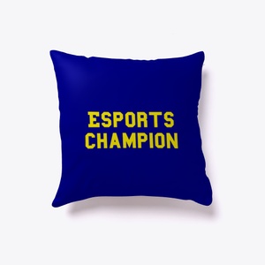 Pillow that says 'ESPORTS CHAMPION'